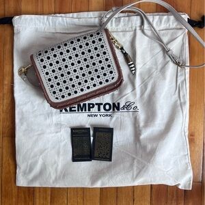 KEMPTON & Co Woven Leather Crossbody Bag $395